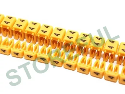 Маркировка кабеля  KE1 (0,751,5мм.кв.) "4" по 500шт (цена за 1шт),арт.517004