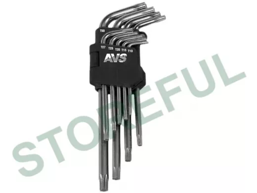 Набор ключей торцевых изогнутых TORX 9 предметов (T10-T50)