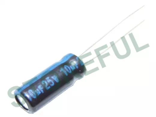 Конденсатор электролитический    10 F x 25V (5x11) 105 TK,  Jamicon'