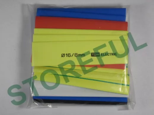 Набор термоусадочных трубок TDM ТУТнг 16/8  (7цветов по 3 шт. 100мм) SQ0518-0508