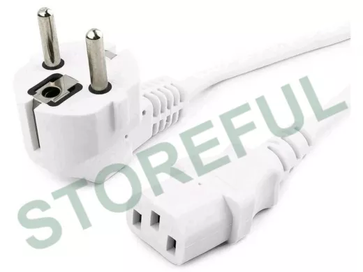 Кабель питания 3,0м ПВС-АП S22DC13 "ABI-143517" 3х1.0 белый сетевой шнур