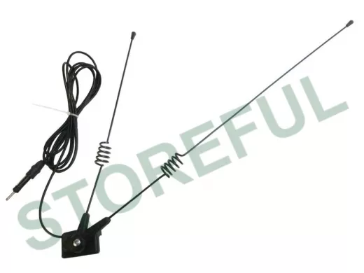 "FIX-115P" BLACK автомобильная  желобковая антенна для автомагнитолы, диапазон FM,УКВ,чёрные пружины