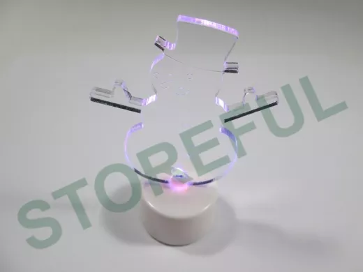 Фигура светодиодная на подставке "Снеговик в шляпе 2D", RGB
