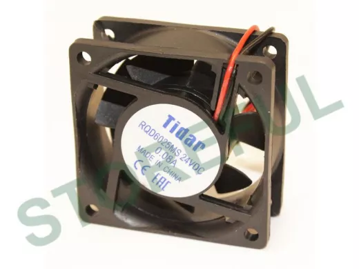 Вентилятор +24V; 60х60х25мм; 0,08А "6025MS"(втулка скольжения, 4700об/мин) 56331