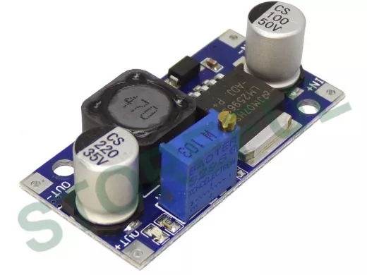 Модуль DC-DC понижающий вход 3,0-40V - вых. 1,3-35V, до 2А (на LM2596)  "BP-150778"