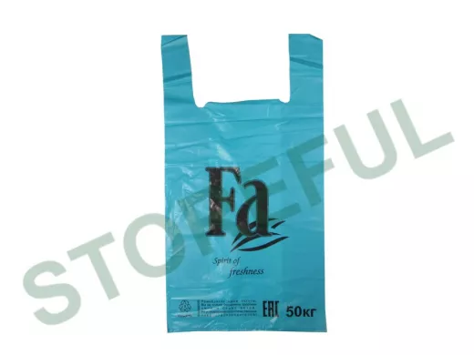 Пакет майка ПНД 30х16х57 30мкм FA бирюза (200шт./уп) (цена за 1шт)