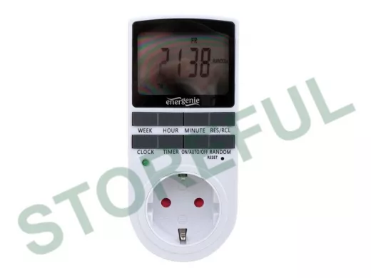 Таймер электрический Energenie EG-SST-01, LCD-дисплей 2,3, белый