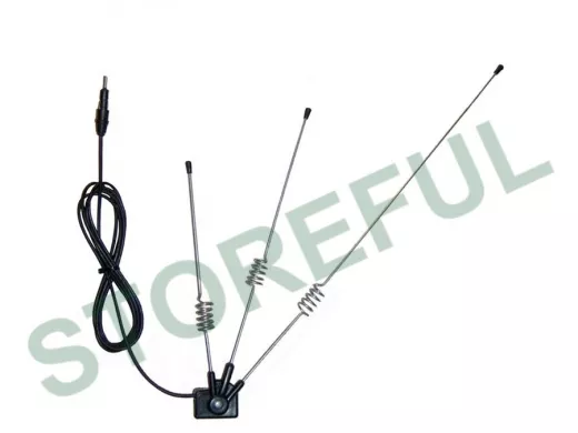 "FIX-155P" CHROM автомобильная  желобковая антенна для автомагнитолы, диапазон FM, УКВ,серые пружины