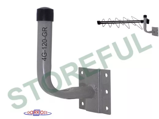 Кронштейн для крепления антенны на стене с вылетом  12см 