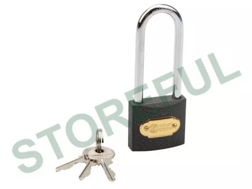 Навесной замок 40 мм чугун длинная дужка "Четыре Сезона" 79-0024