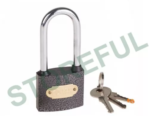 Навесной замок 50 мм чугун длинная дужка "Четыре Сезона" 79-0025