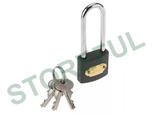 Навесной замок 32 мм чугун длинная дужка "Четыре Сезона" 79-0023