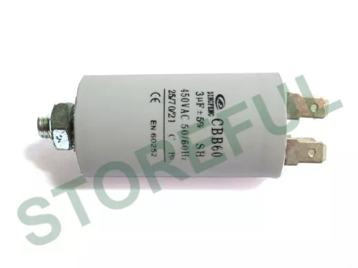 Конденсаторы пусковые     3,0mf x 450 VAC  CBB-60 клемма/болт  +-5%/50Hz(60Hz)