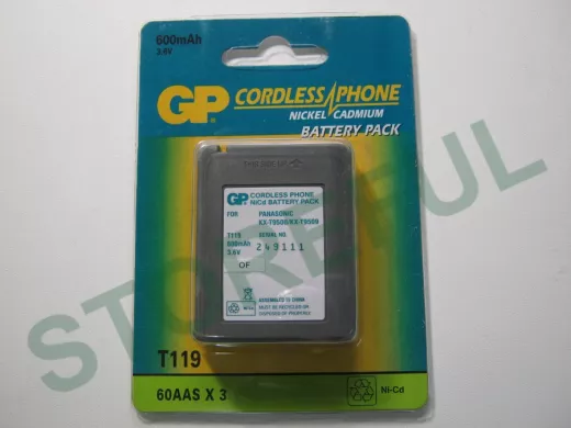 Аккумуляторы  GP T-119 (600mA 3.6V)