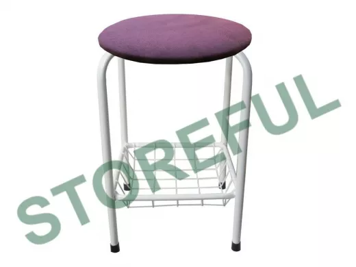 Табурет с подставкой для ног и корзинкой для вещей 