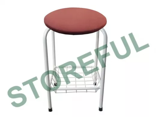 Табурет с подставкой для ног и корзинкой для вещей 