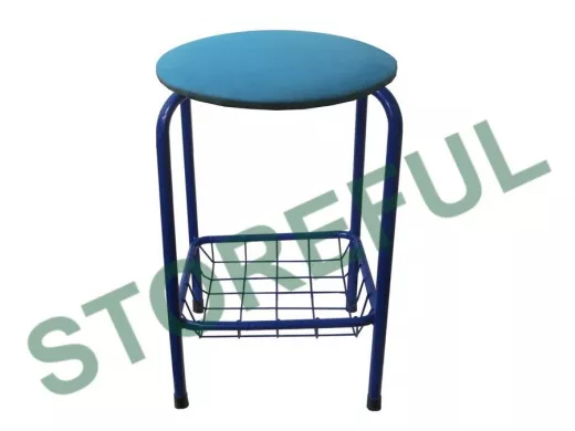 Табурет с подставкой для ног и корзинкой для вещей 