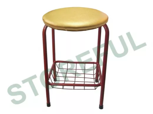 Табурет с подставкой для ног и корзинкой для вещей 