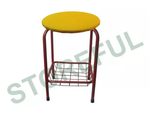 Табурет с подставкой для ног и корзинкой для вещей 