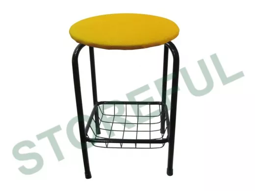 Табурет с подставкой для ног и корзинкой для вещей 