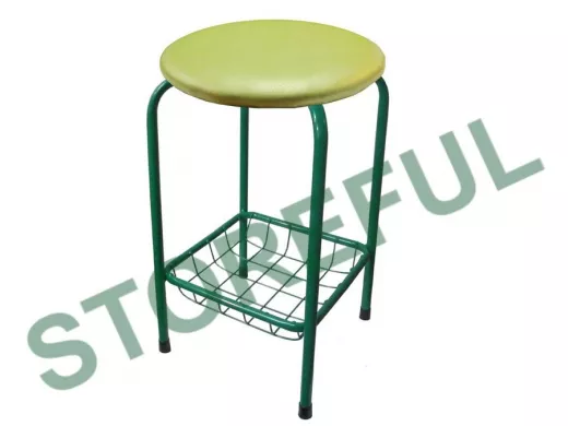 Табурет с подставкой для ног и корзинкой для вещей 