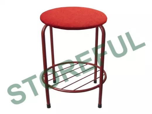 Табурет с подставкой для ног и полкой 