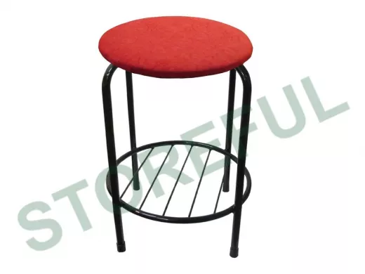 Табурет с подставкой для ног и полкой 