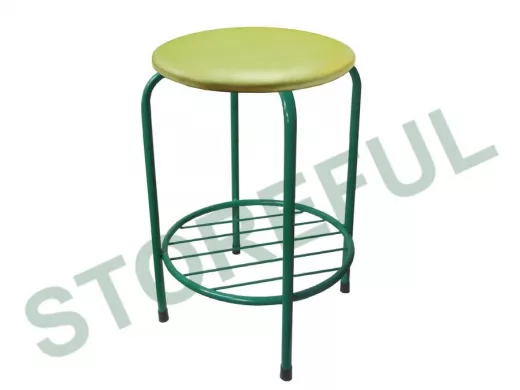 Табурет с подставкой для ног и полкой 