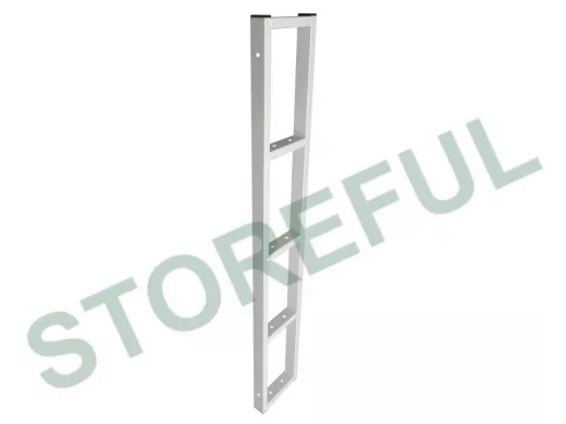 Кронштейн для полок, высота 82см, пять уровней, вылет 13см, 12 отв., серый 