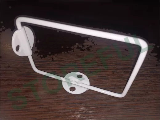 Кронштейн к стене для полки, высота 7.5см, вылет 11,6см, серый 