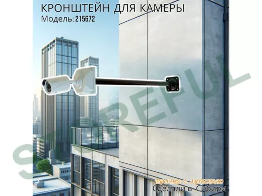 Кронштейн для крепления гермобокса с видеокамерой, вылет  73 см "ADELA-4-215672" цвет черный, сталь