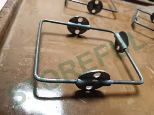 Кронштейн к стене для 2-ух полок, высота 10см, вылет 11,5см, черный 