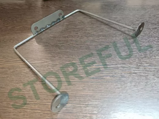 Кронштейн для подвесной полки, высота 15см, ширина 17см, черный НАБОР 1шт 