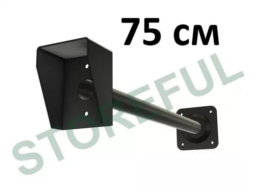 Стальной защитный козырек для кнопок выхода с вылетом от стены 75см 