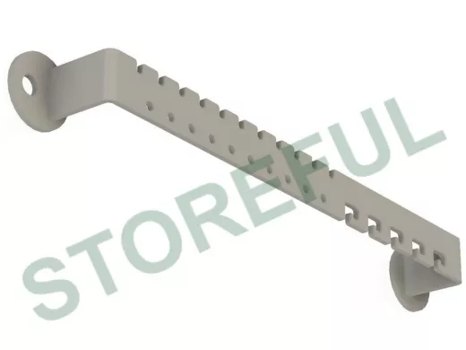 Органайзер держатель для украшений длиной 20см ABILOVE-216786 к стене или шкафу, сталь, серый