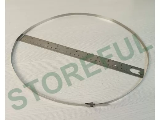 Хомут нержавейка 8х1000мм "ABIKREP-216889" для столбов прямоугольных и круглых диаметром до 300мм