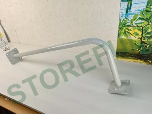 Поручень угловой для домов снаружи и внутри, ширина  80см высота 30см 