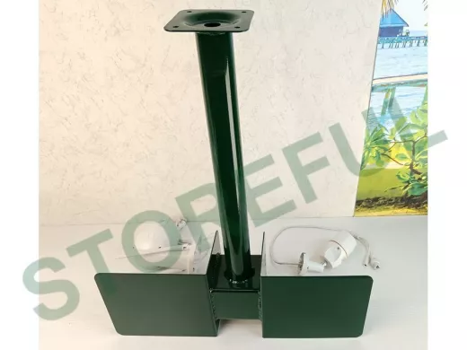 Кронштейн для двух камер и прожекторов "HIWOLL-5520GN-216956" зелёный, бокс, козырьки, к стене