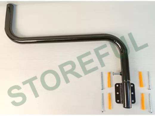 Кронштейн антенный поворотный, вылет 55 см, вверх 23 см "PROFIKRON-217024" черный, диаметр 32мм