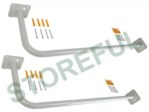 Сушилка для белья под веревки, 2 кронштейна, длина 100см, вылет 30см 