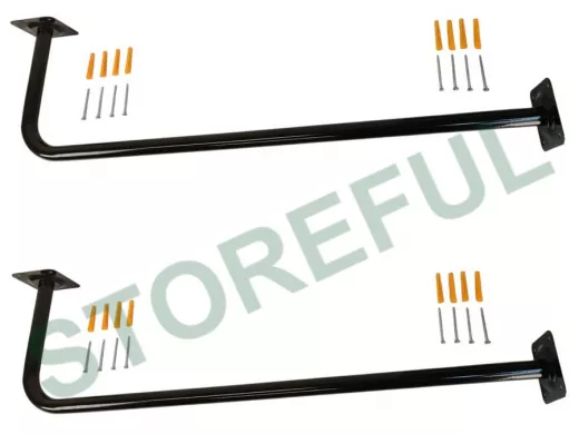 Сушилка для белья под веревки, 2 кронштейна, длина 100см, вылет 30см 