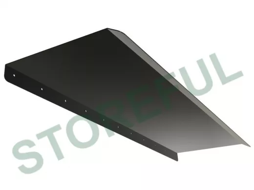 Козырёк для защиты электрощита от дождя "POHER-217433" черный, ширина 120 см, вылет 40 см,сталь 2 мм