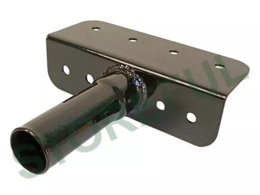 Кронштейн антенный, верхняя площадка  5х15см "ТОРЕЦКРЕП-217444" черный, диаметр 32мм, обжат на конце