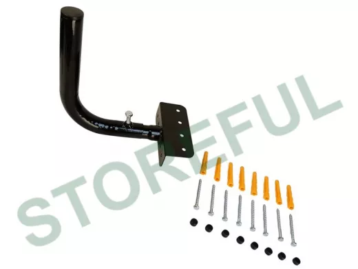 Кронштейн антенный на торец крыши, поворотный, вверх 50 см, 5х15см "ТОРЕЦКРЕП-217471" черный, 32мм