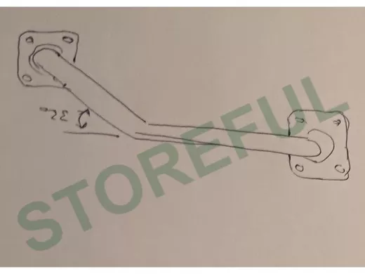 Поручень, угол 35гр, правый, 80см 