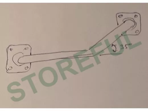 Поручень, угол 35гр, левый, 80см 