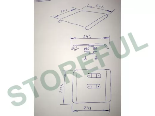 Козырёк для прожектора на круглую трубу 32мм 