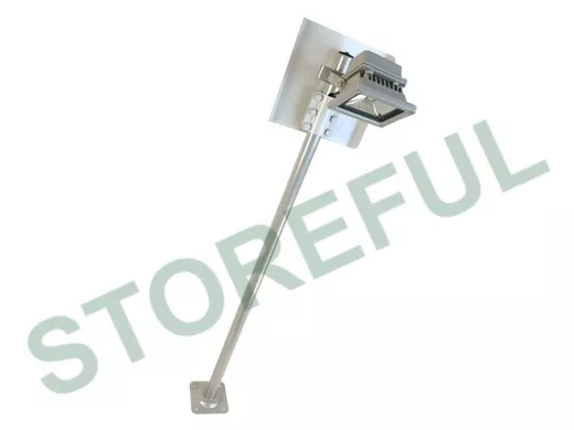 Кронштейн с козырьком для прожектора к стене, вылет 1 метр, диаметр 32мм 