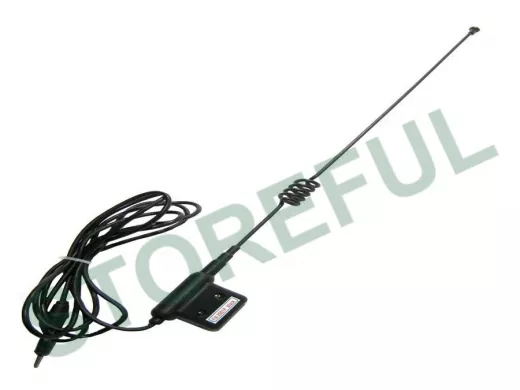 "FIX-2001P" BLACK автомобильная  желобковая антенна для автомагнитолы, диапазон FM, УКВ,чёрн.пружина