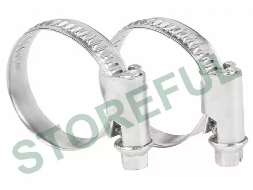 Хомут червячный цинк  16-27 мм 